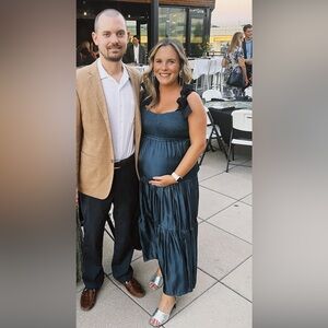 Pinkblush Navy Blue Smocked Dress